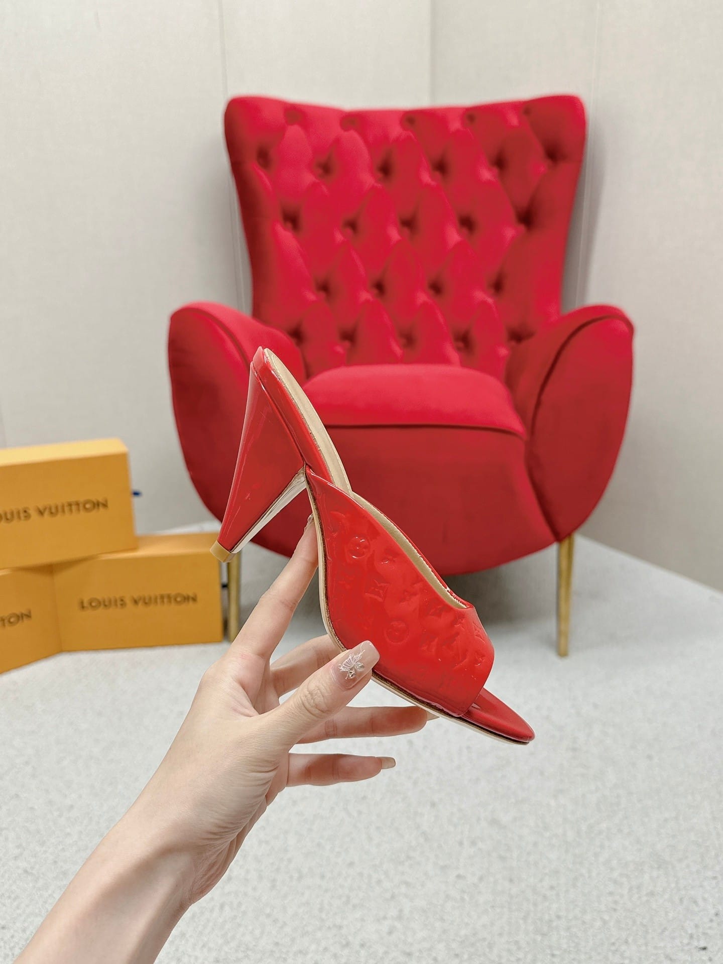 Louis Vuitton Super Mule Sandals Red 1Acj4M