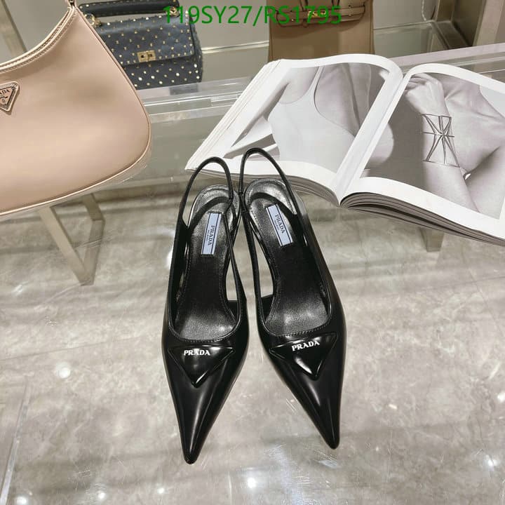 Prada Brushed Leather Slingback Pumps Black 1I885M055F0002Fa065