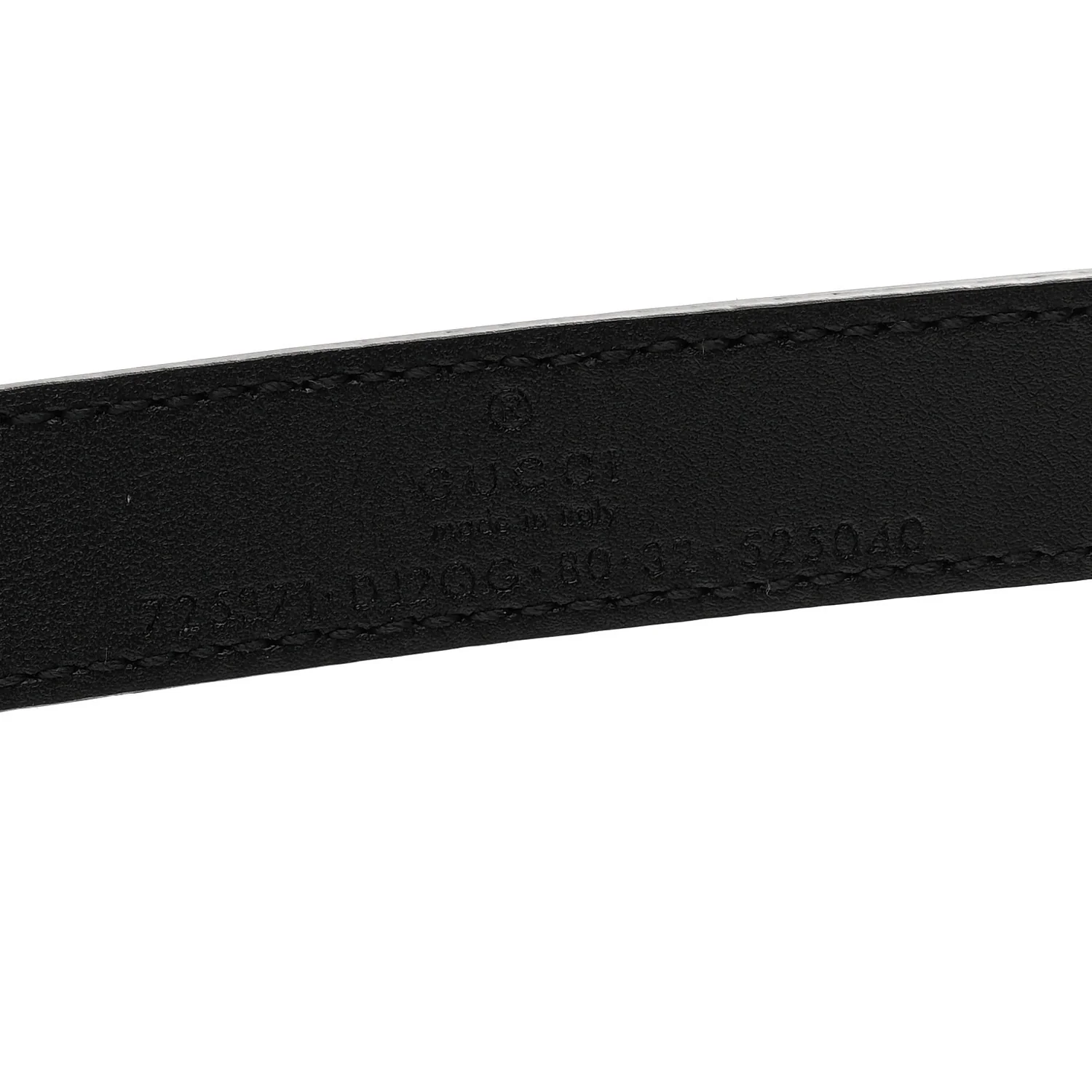 Calfskin Strawberry Buckle Thin Belt  80 32 Black
