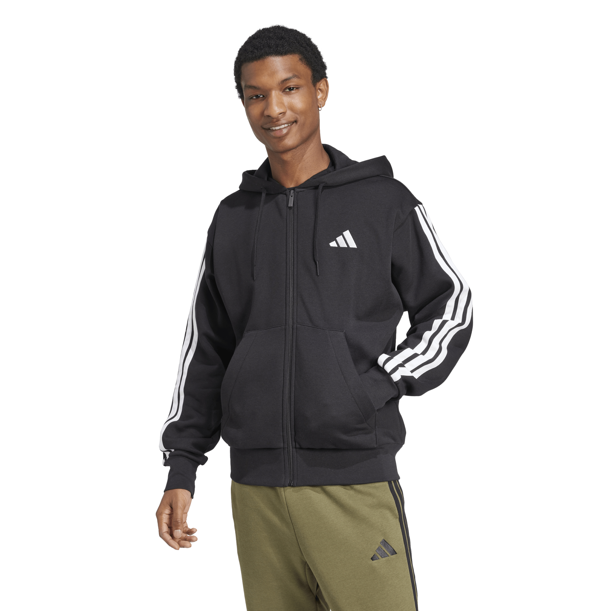 adidas Essentials 3-Stripes Fleece Hoodie