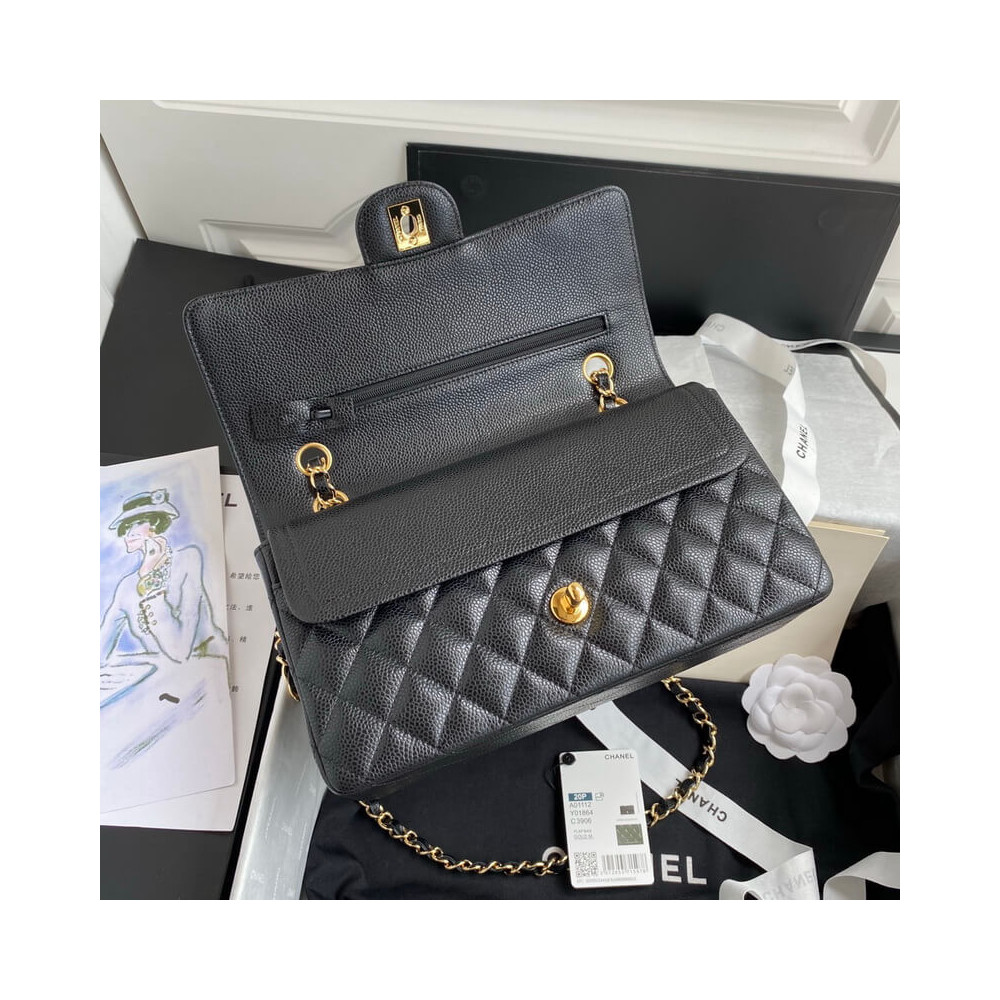 Chanel Caviar Calfskin Medium Classic Double Flap Bag 25.5cm