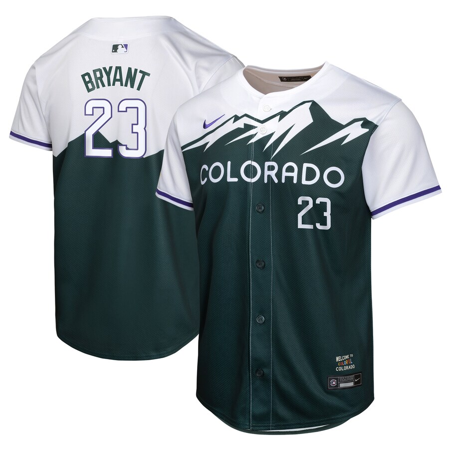 Kris Bryant Colorado Rockies Youth City Connect Limited Player Jersey Green