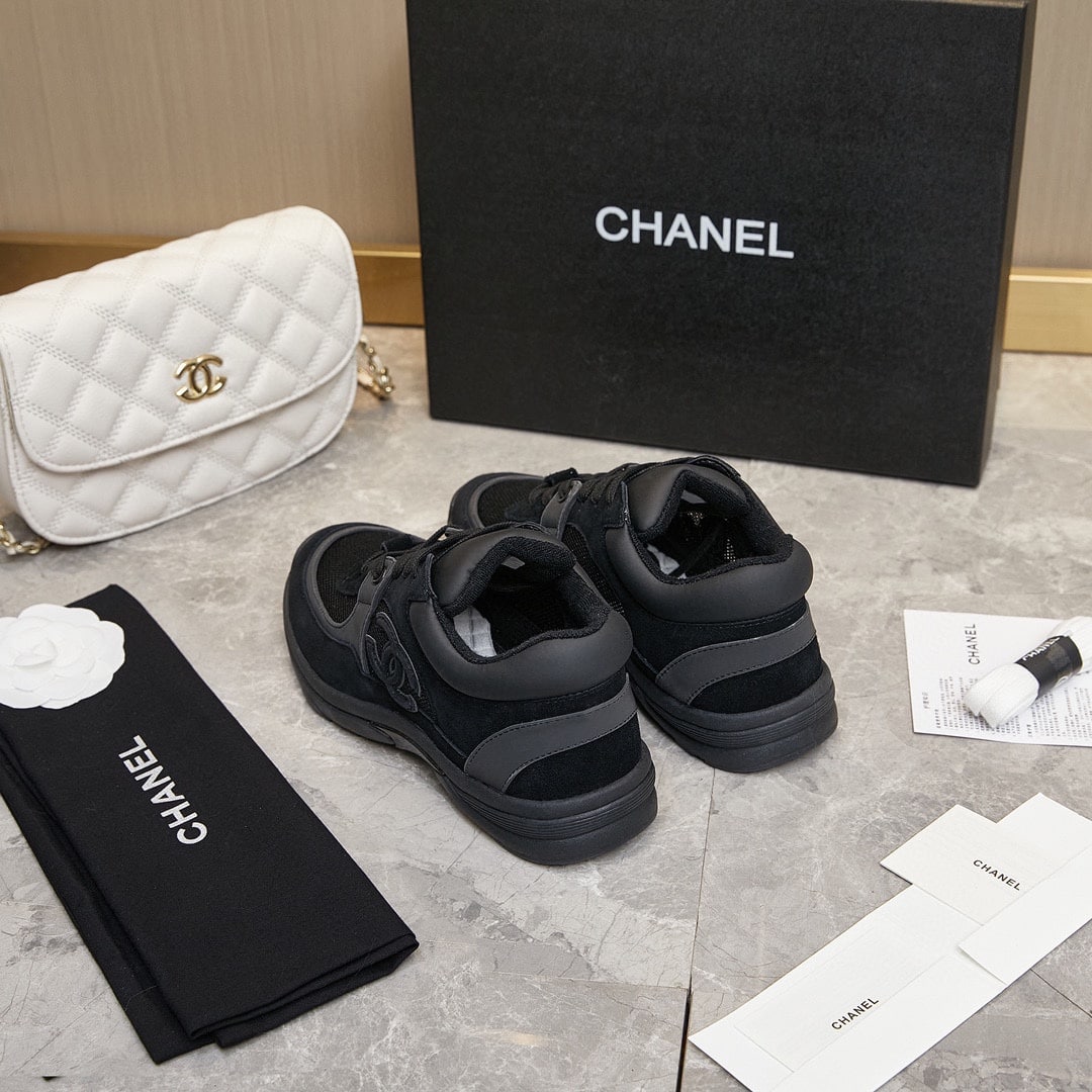 Chanel Cc Logo Sneaker Black G34361 Y53536 94305