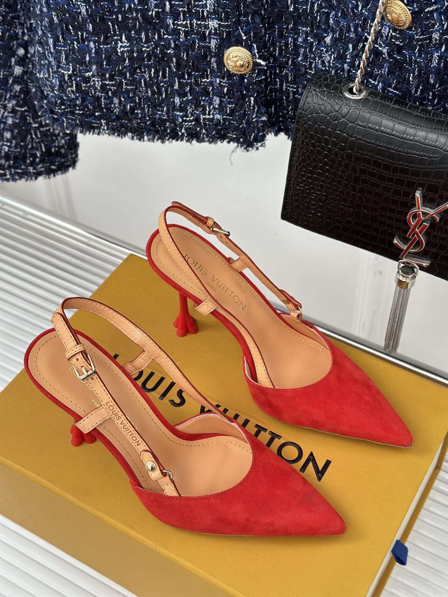 Louis Vuitton Blossom Slingback Pump Red 1Ac8F5