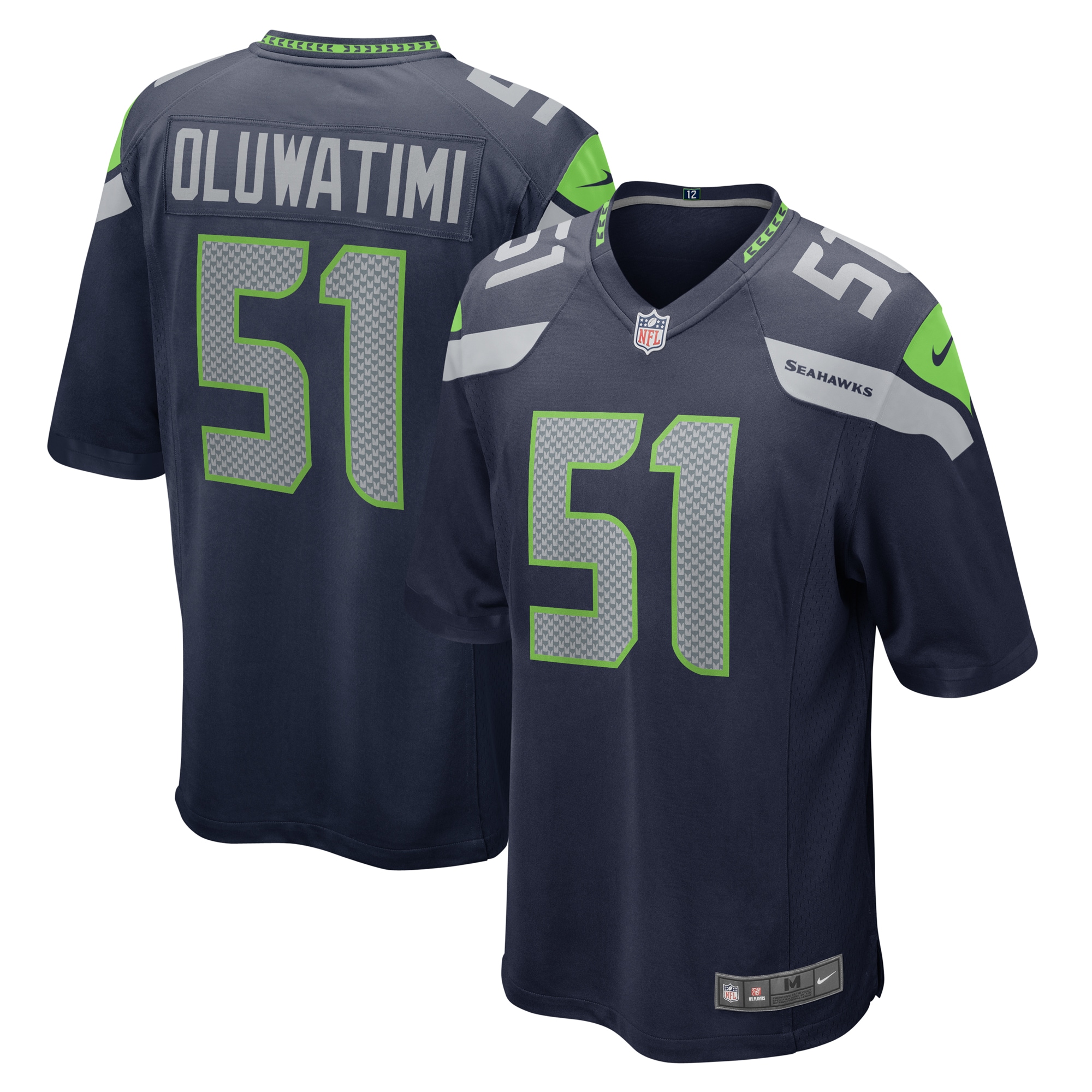 Olusegun Oluwatimi Seattle Seahawks Nike  Game Jersey - College Navy