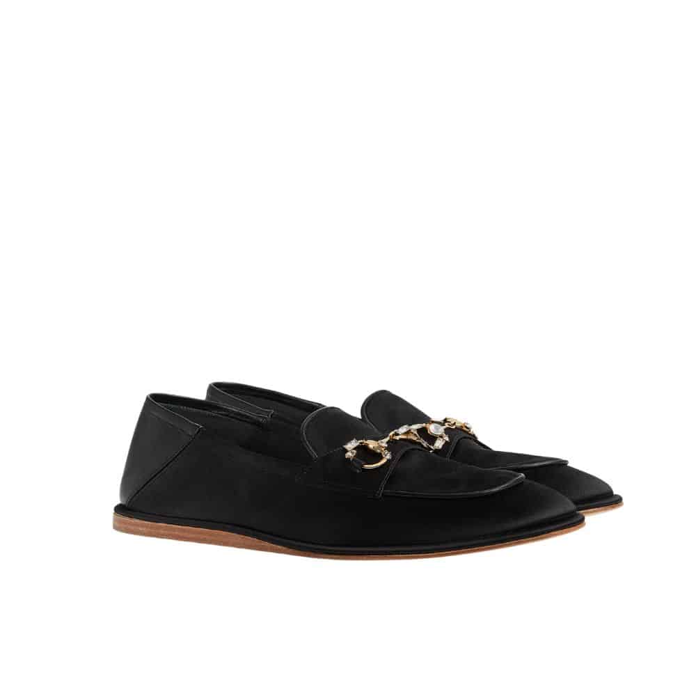 Gucci Women’S Horsebit Loafer With Crystals Black 759780 Knd90 1000