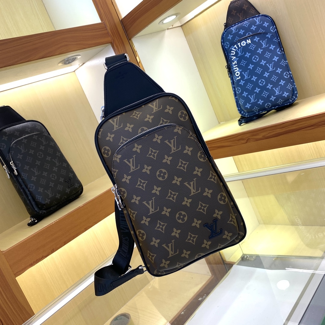 Louis Vuitton Avenue Slingbag Nm Monogram Macassar 31Cm M46327
