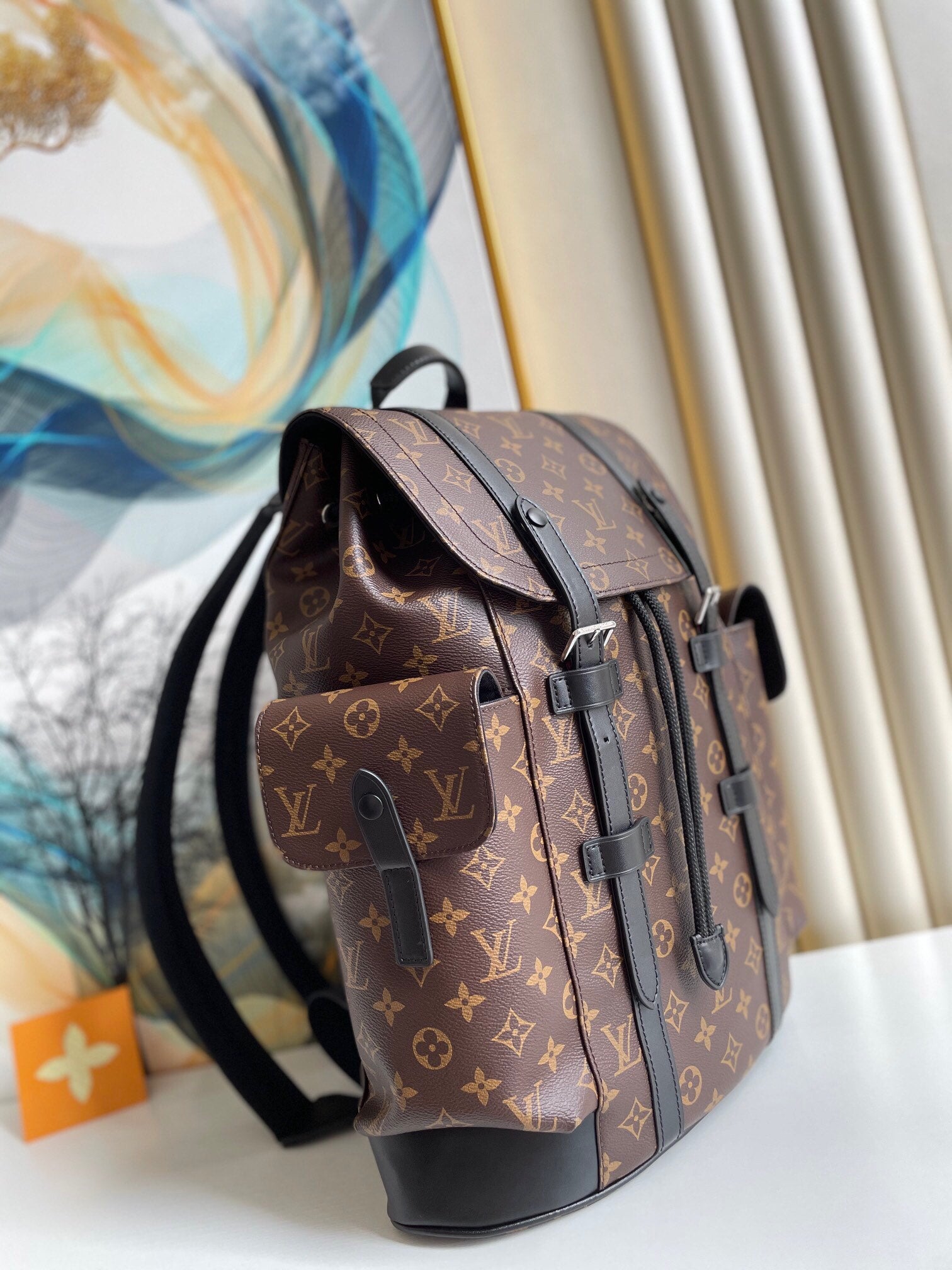 Louis Vuitton Christopher Backpack Monogram Brown Macassar Canvas 45Cm M43735