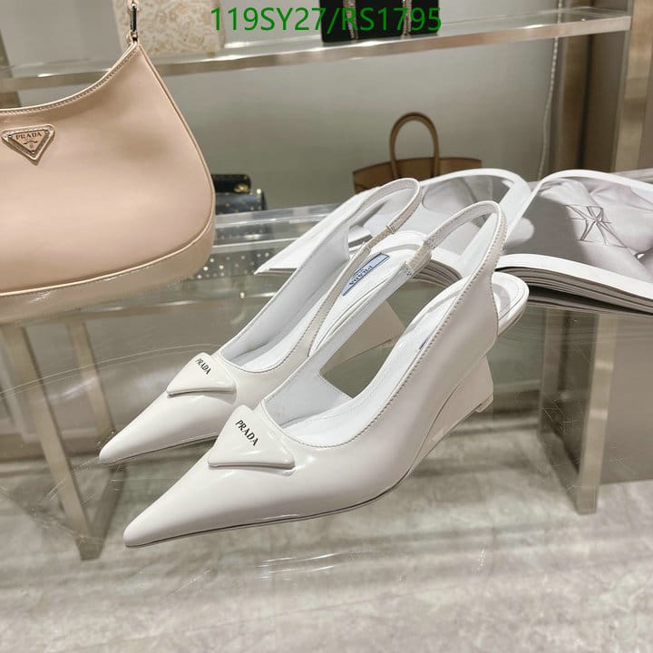 Prada Brushed Leather Slingback Pumps White