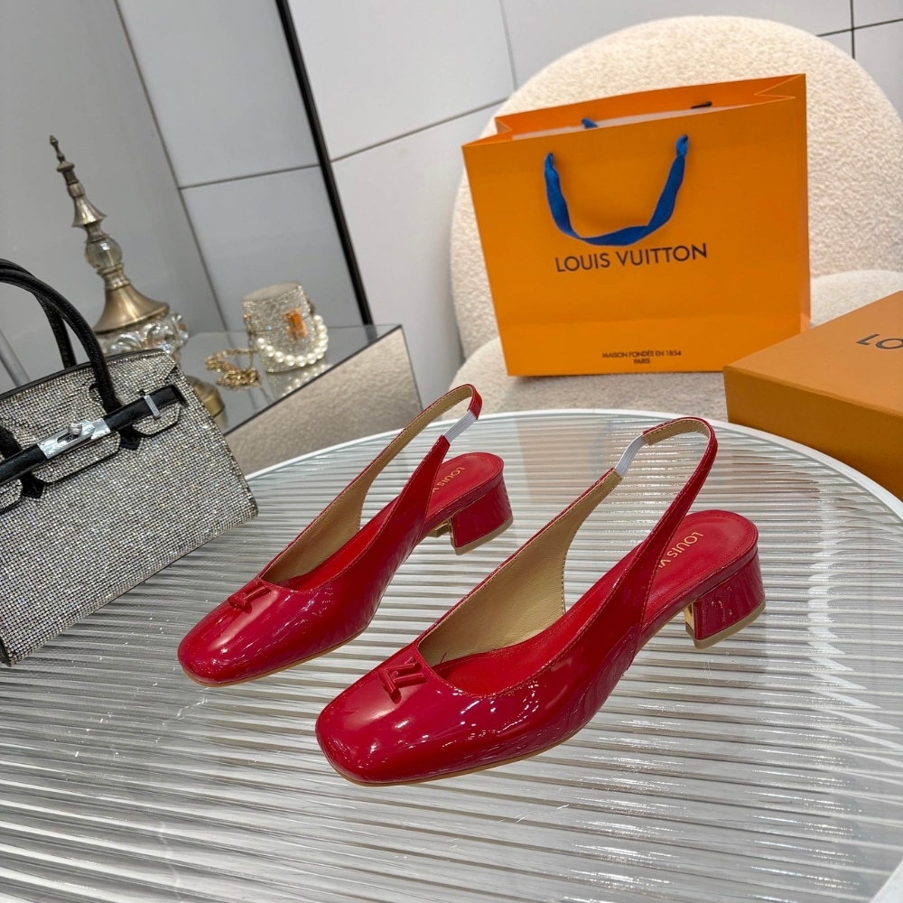 Louis Vuitton Swing Slingback Pump Rouge 1Agudj