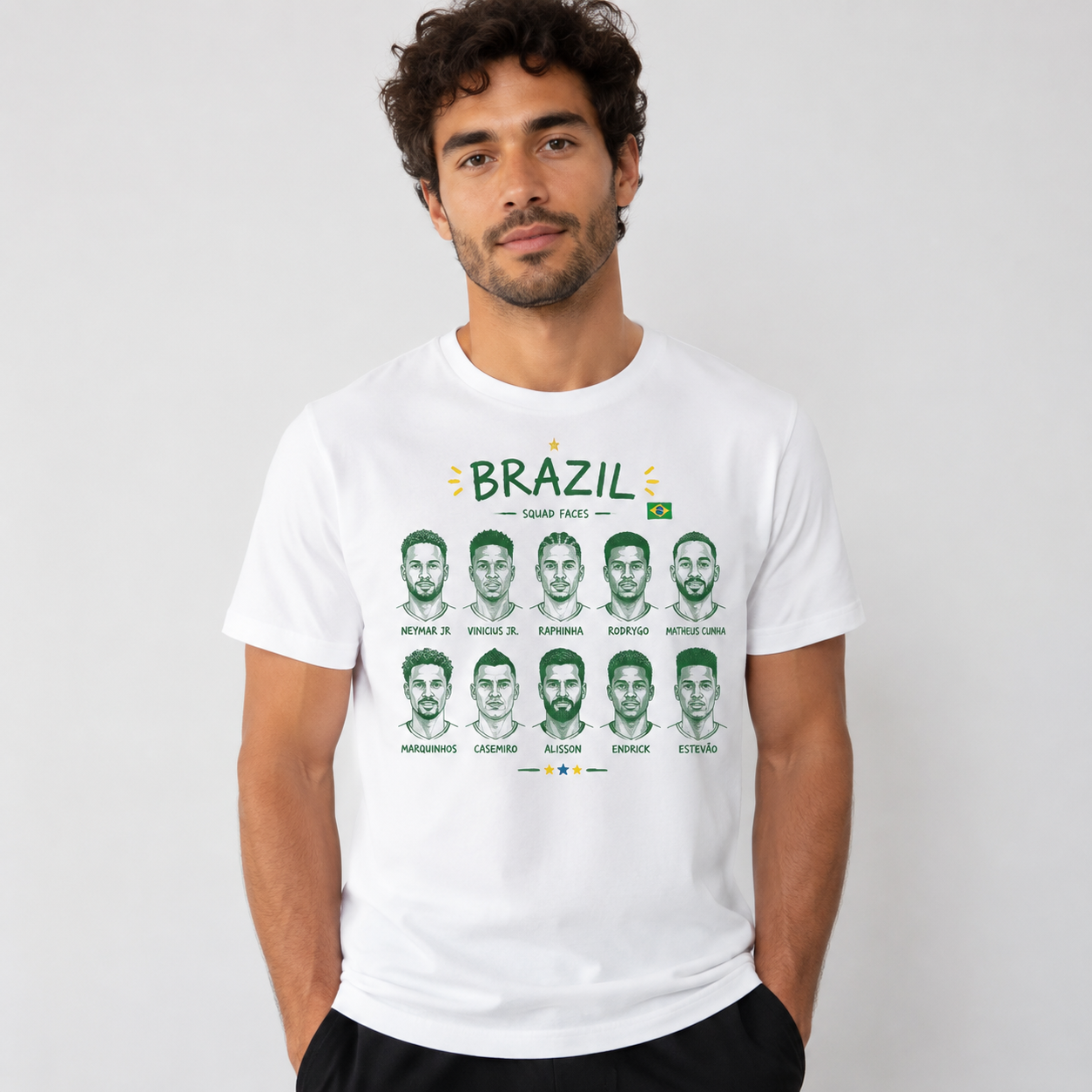 Brazilian Player Pure Cotton T-Shirt – Limited-Time Offer