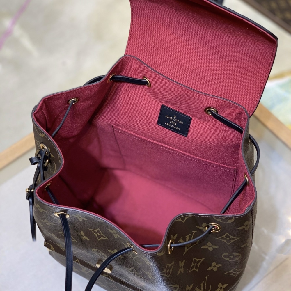Louis Vuitton Montsouris PM Monogram Canvas Backpack Black 33cm M45515