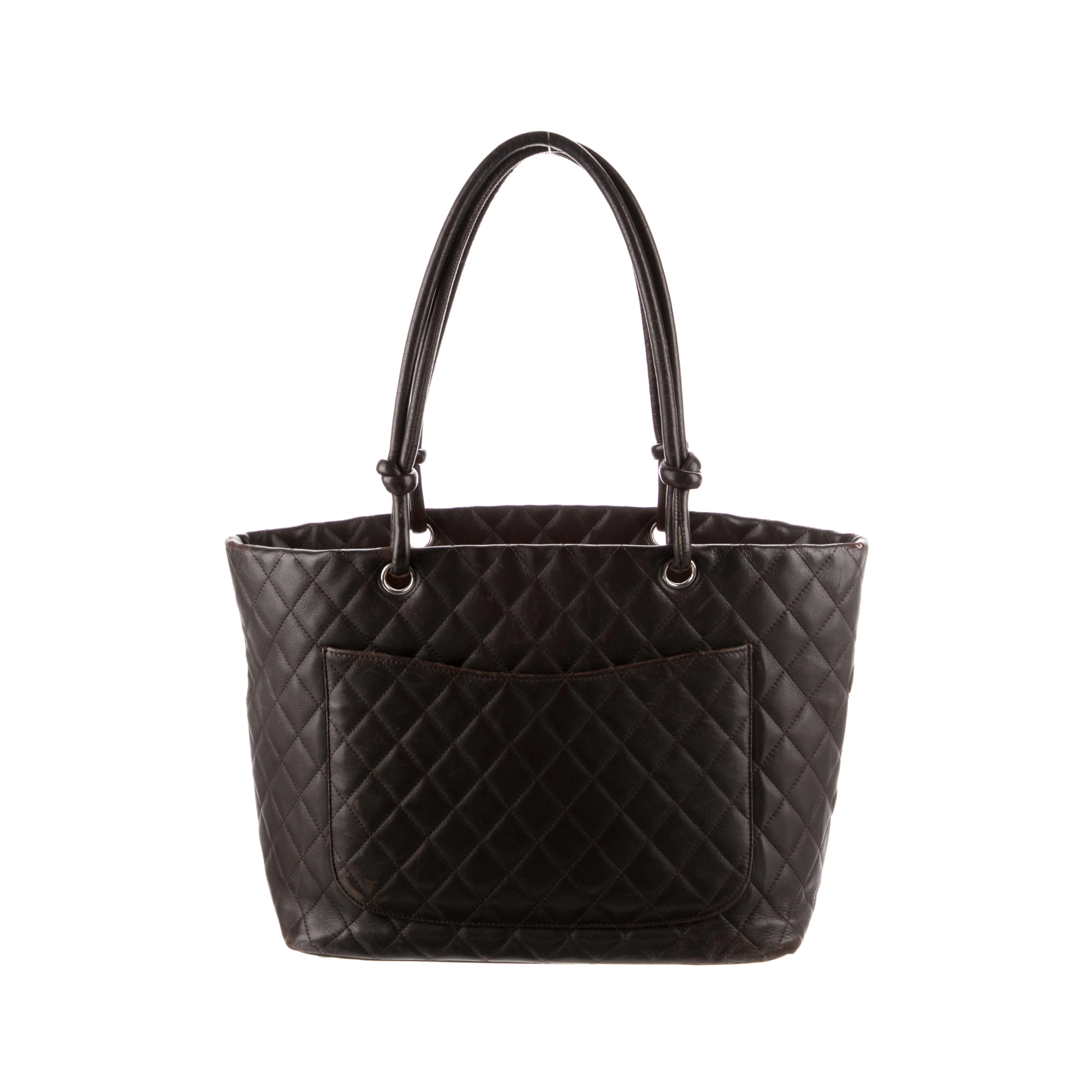 Chanel Calfskin Quilted Large Cambon Tote Brown 41Cm/16in