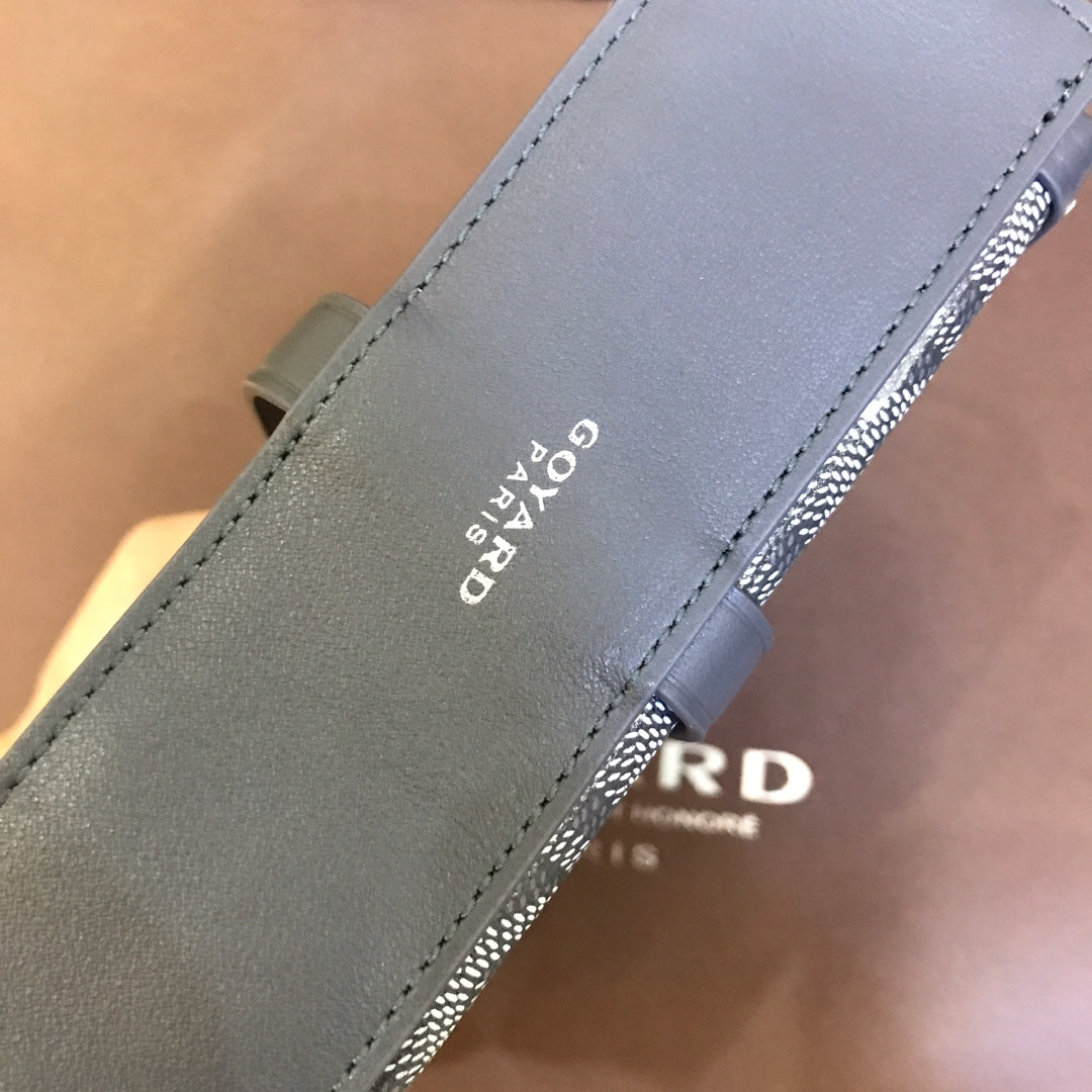 Goyard Minaudiere Trunk Bag 17Cm Grey Canvas