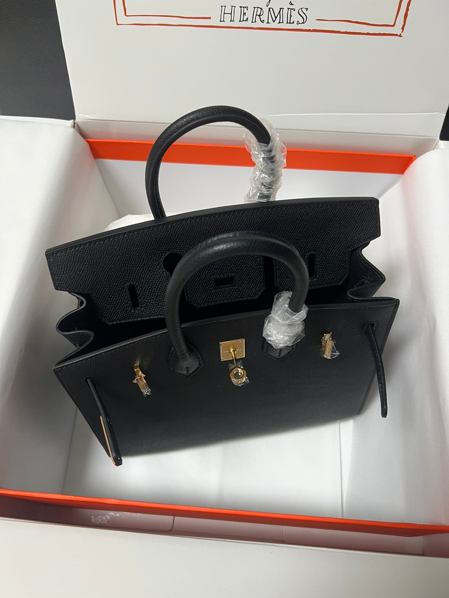 Hermes Birkin Sellier Black Epsom Leather Gold Hardware