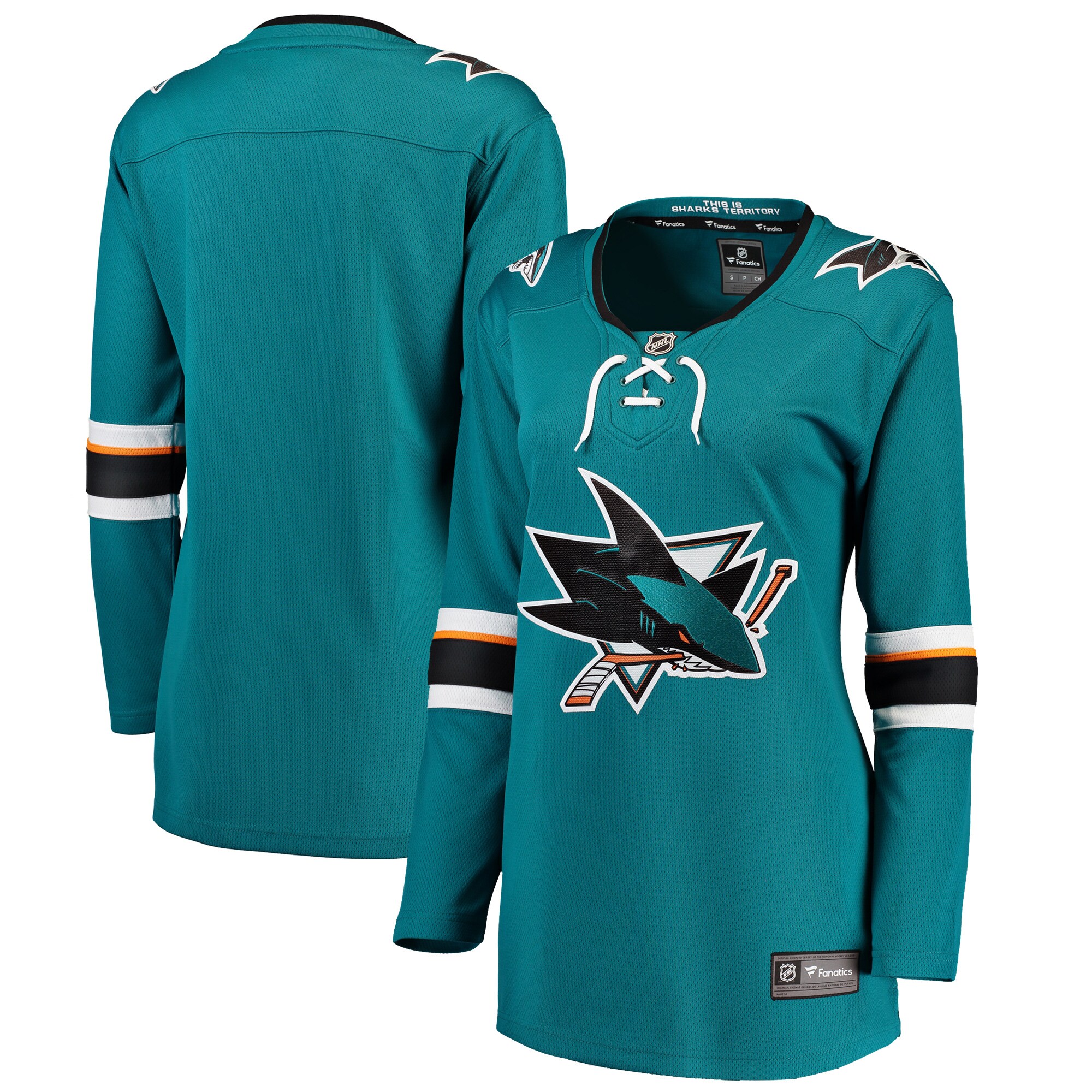San Jose Sharks Fanatics Women’s Breakaway Home Jersey – Teal