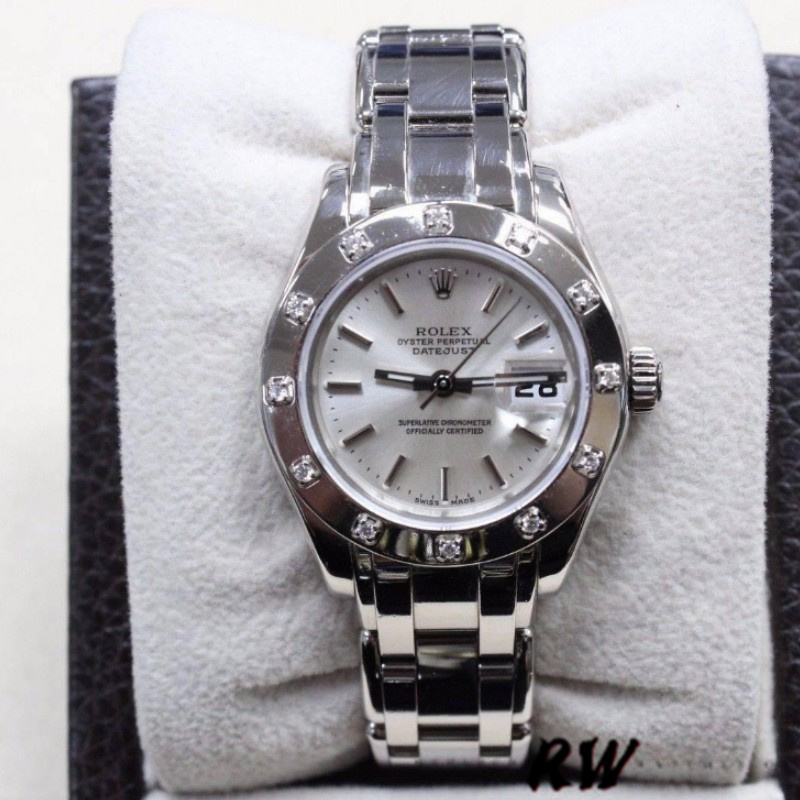 【Super Clone】Rolex Pearlmaster 80319 White Dial 29MM Lady Replica Watch