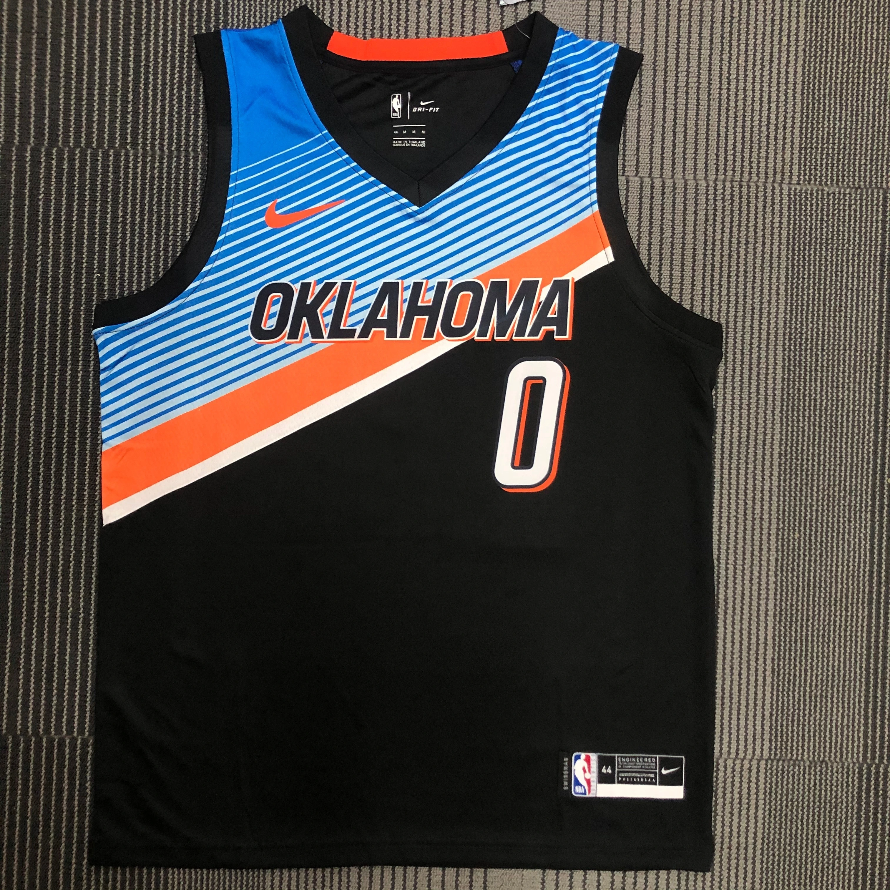 2021 NBA Oklahoma City Thunder 0 Westbrook Basketball Jersey