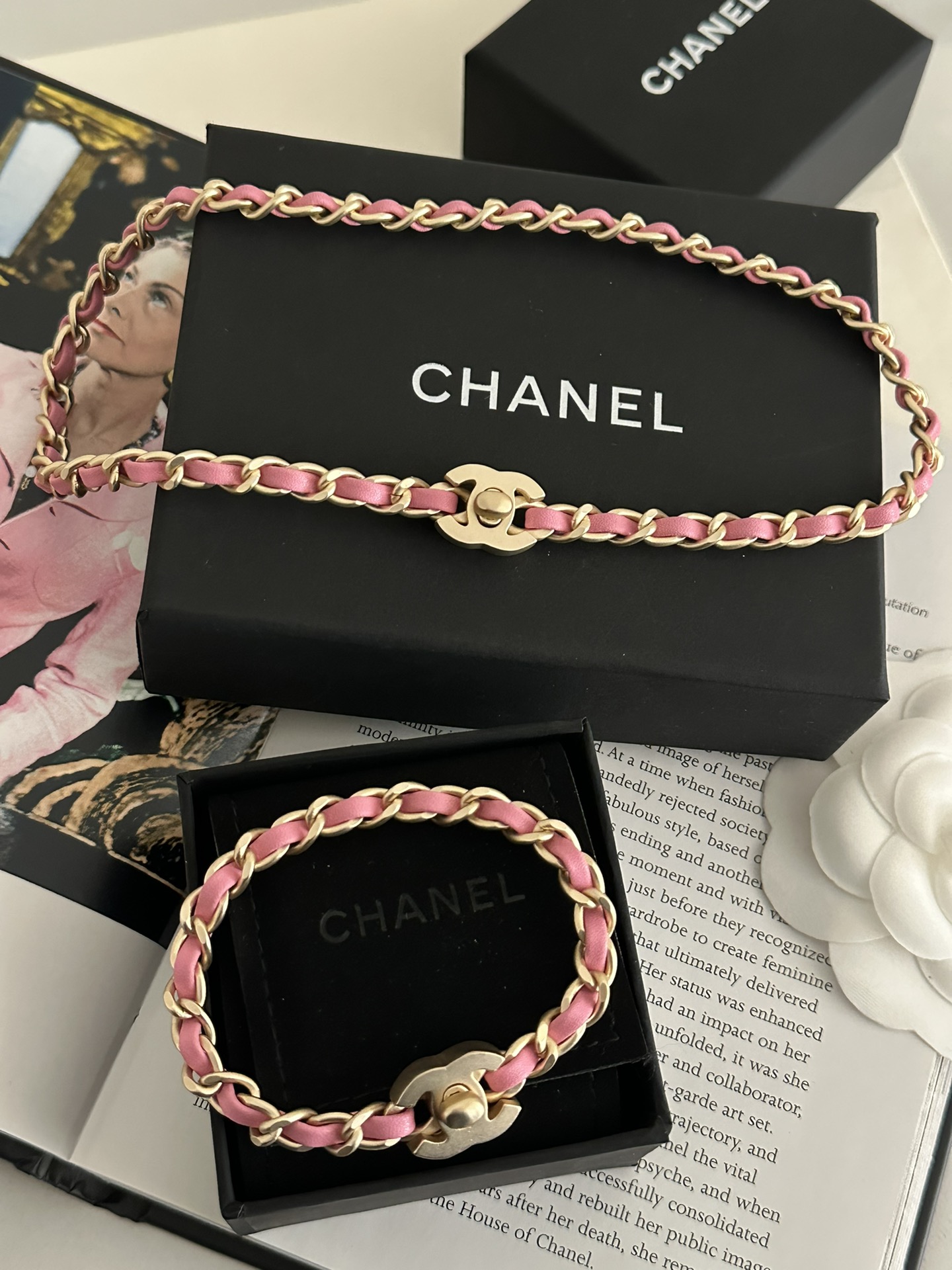 CHANEL-Necklace+Bracelet