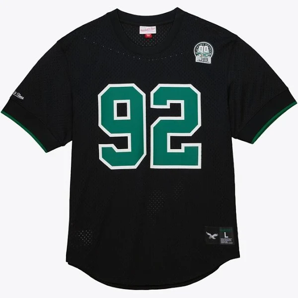 Men's Mitchell & Ness Reggie White Black Philadelphia Eagles Retired Player Name Number Mesh Top