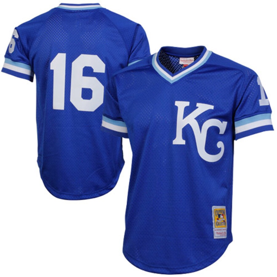 Bo Jackson Kansas City Royals Mitchell&Ness 1989 Cooperstown Collection Batting Mesh Practice Jersey Royal