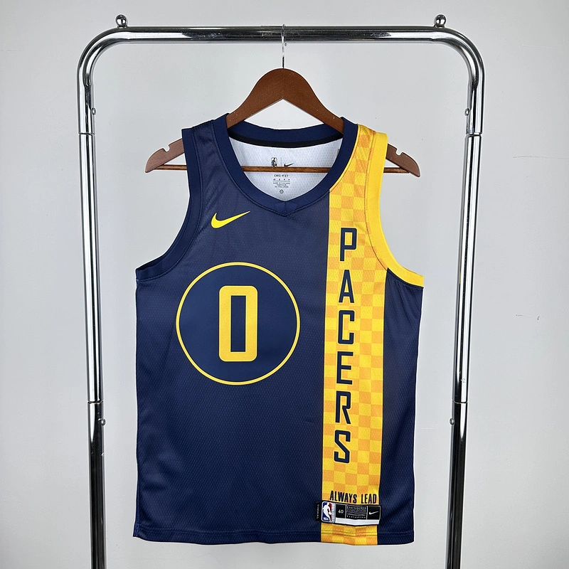 2018 NBA Indiana Pacers 0 HALLIBURTON Basketball jersey