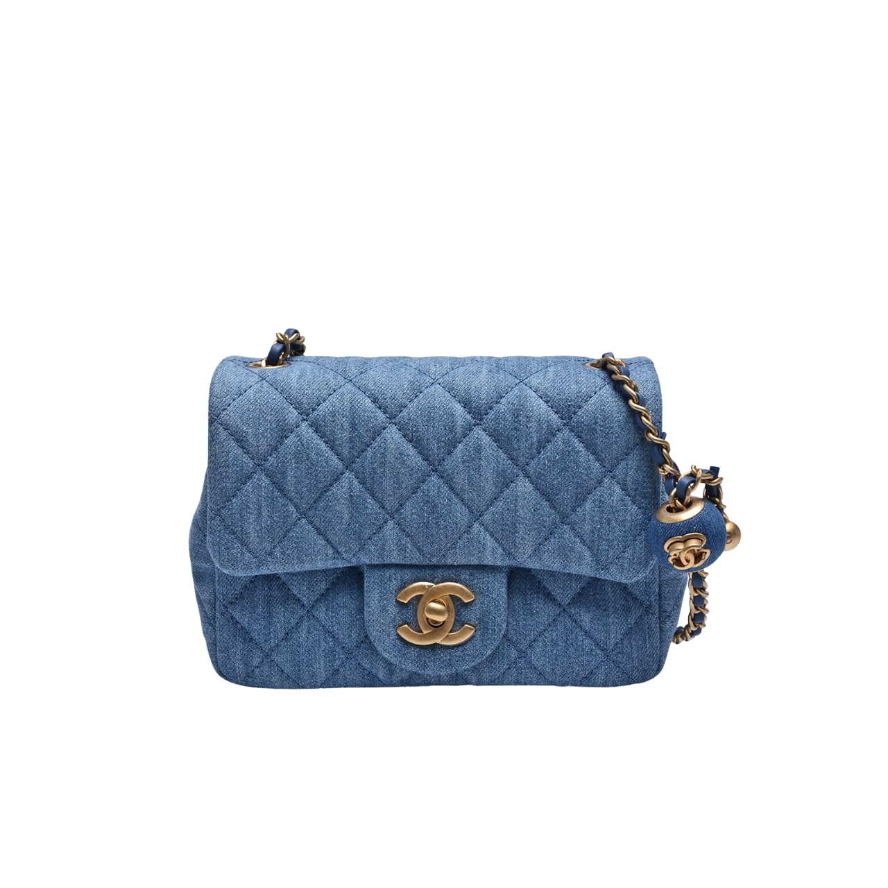 Chanel Mini Denim Rectangular Crush Ghw 17Cm/6.7in
