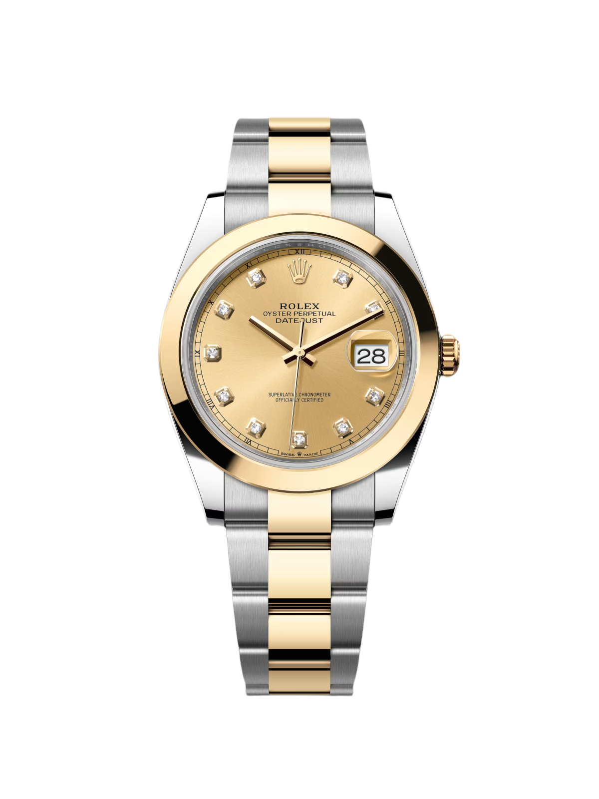 Rolex Datejust 41mm 126303 Champagne Diamond Jubilee Steel and Yellow Gold Mens Watch
