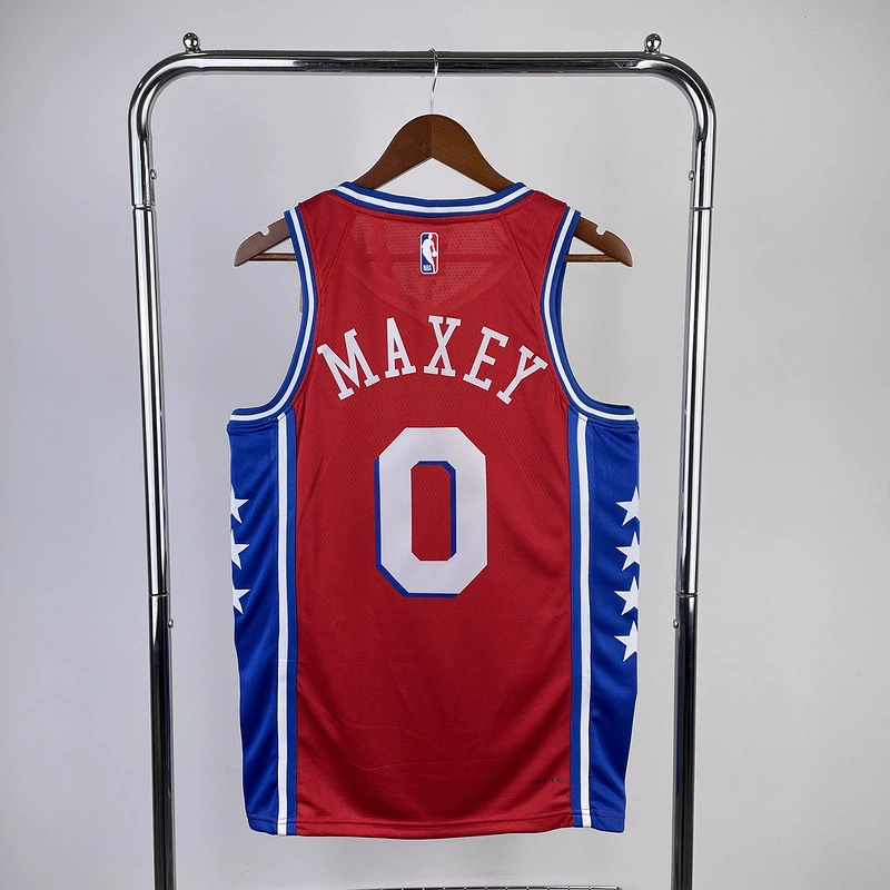 2023 NBA Philadelphia 76ers 0 MAXEY Basketball Jersey