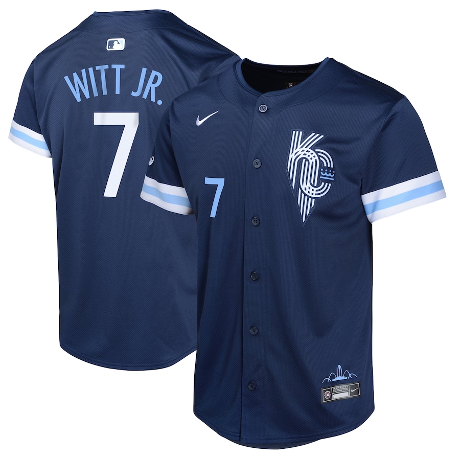 Bobby Witt Jr. Kansas City Royals Youth City Connect Limited Player Jersey Navy