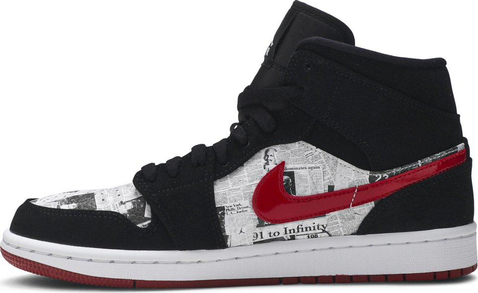 Air Jordan 1 Mid SE Newspaper Air Times 852542-061