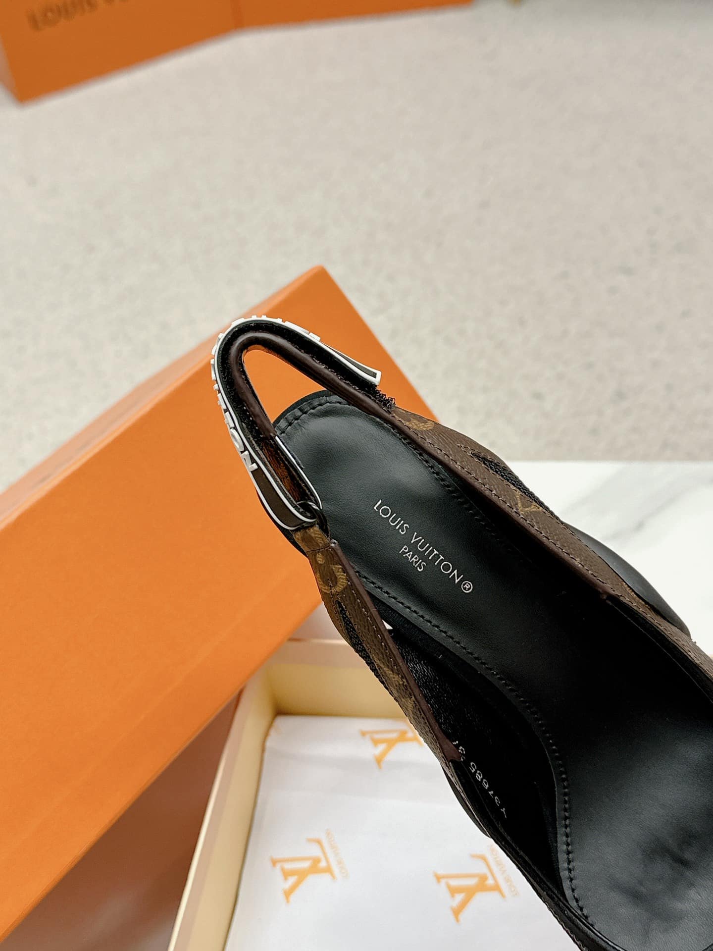 Louis Vuitton Archlight Slingback Pump Black And Brown 1Aadgj