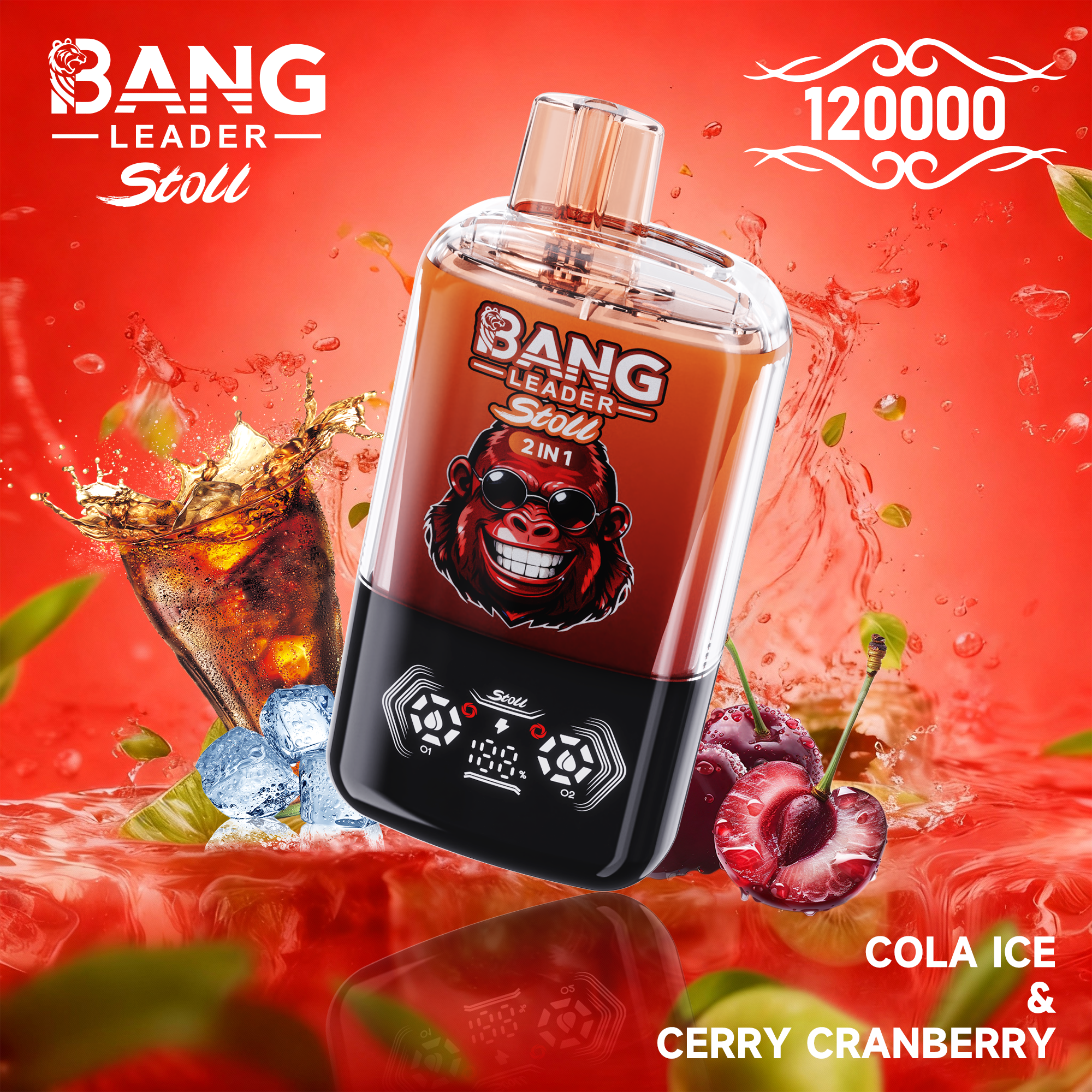 Bang Leader Stoll 120K Puffs 2-in-1 Prefilled Vape | Dual Flavor,  Rechargeable