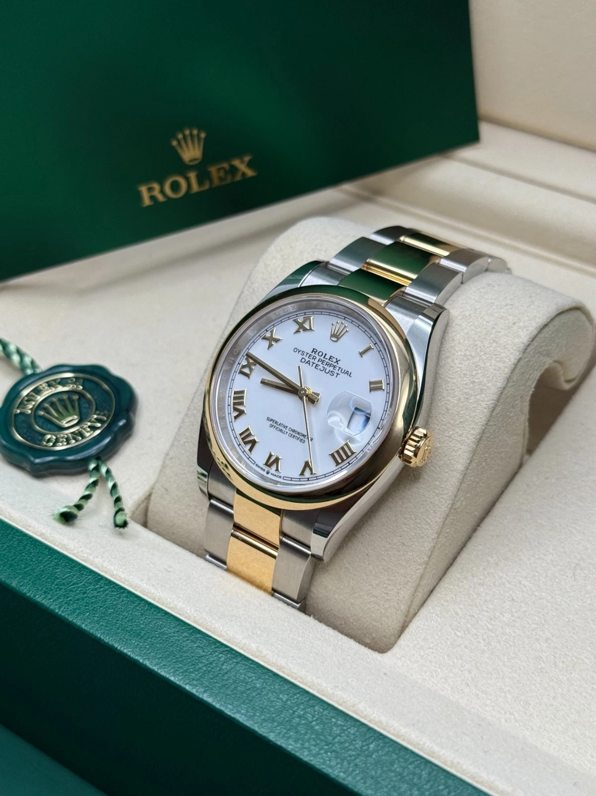 [Superclone] Rolex Datejust 41mm White Dial Yellow Oyster 126303