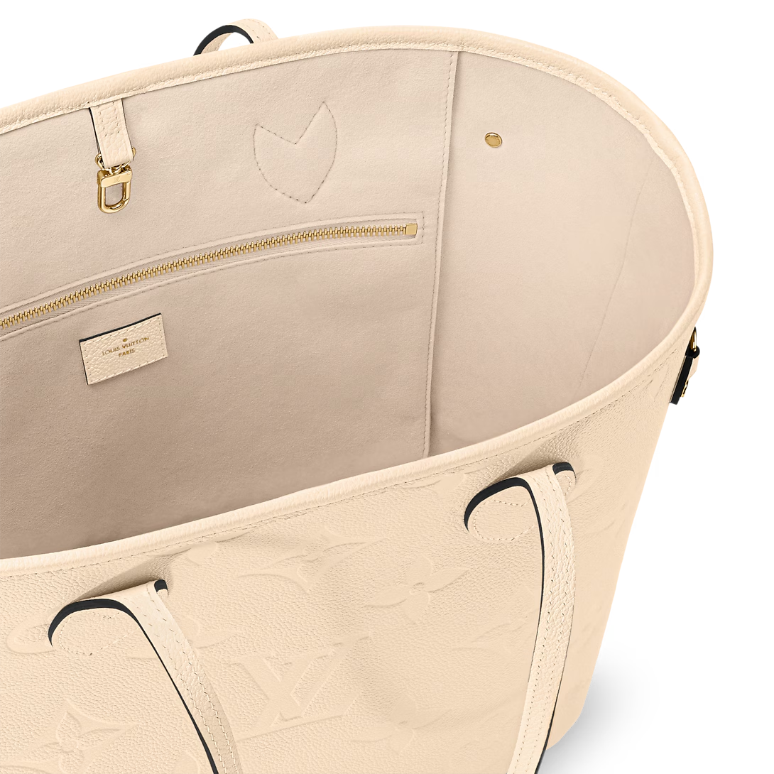 Louis Vuitton Neverfull Mm Tote Bag Crème Beige 31cm M46676