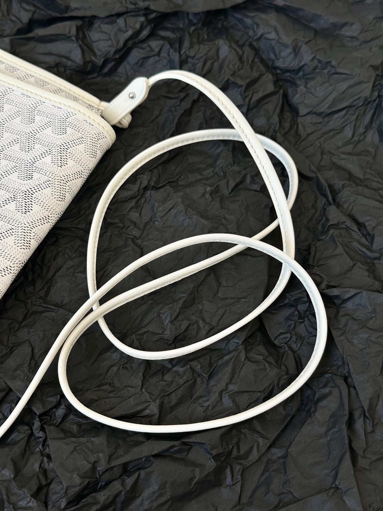 Goyard Plumet Pocket Wallet 20 Cm White Goyardine Canvas And Lambskin Trim