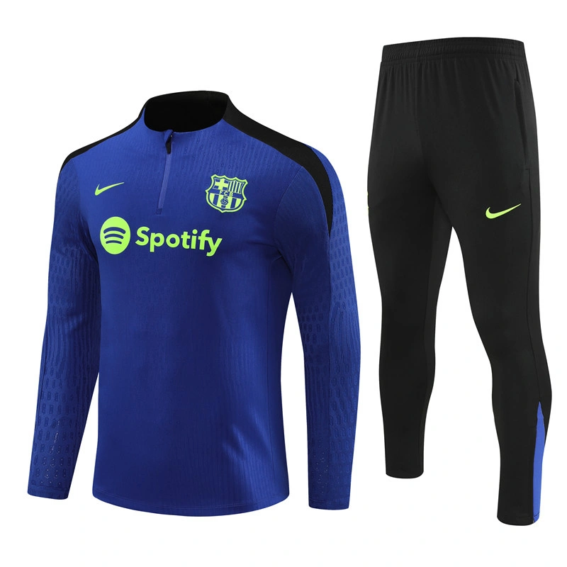 2024-25 Barcelona Half-Pull Training Suit Jersey Set