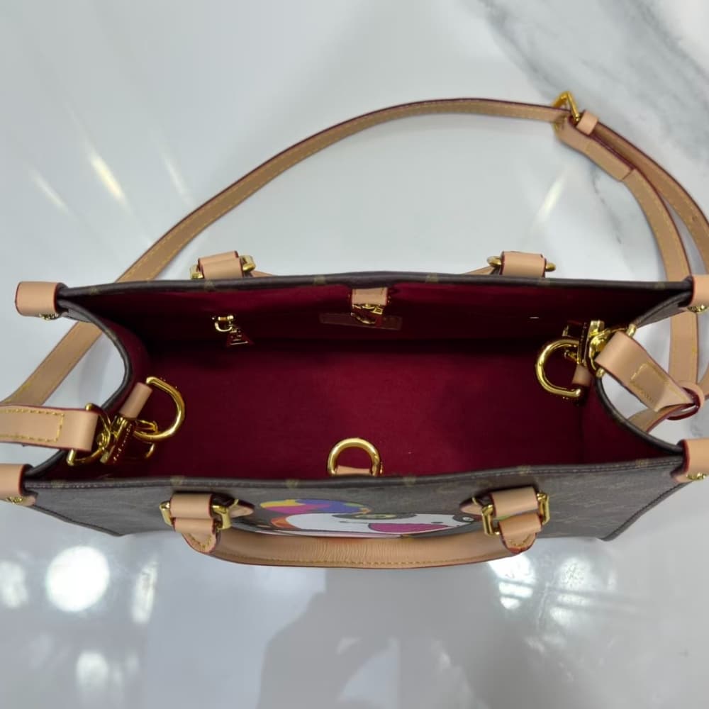 Louis Vuitton X Takashi Murakami Onthego BB Monogram Canvas Brown 18Cm M13668
