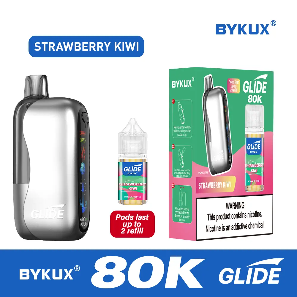 BYKUX GLIDE 80K Puffs 5% Nicotine Replaceable Vape Kit
