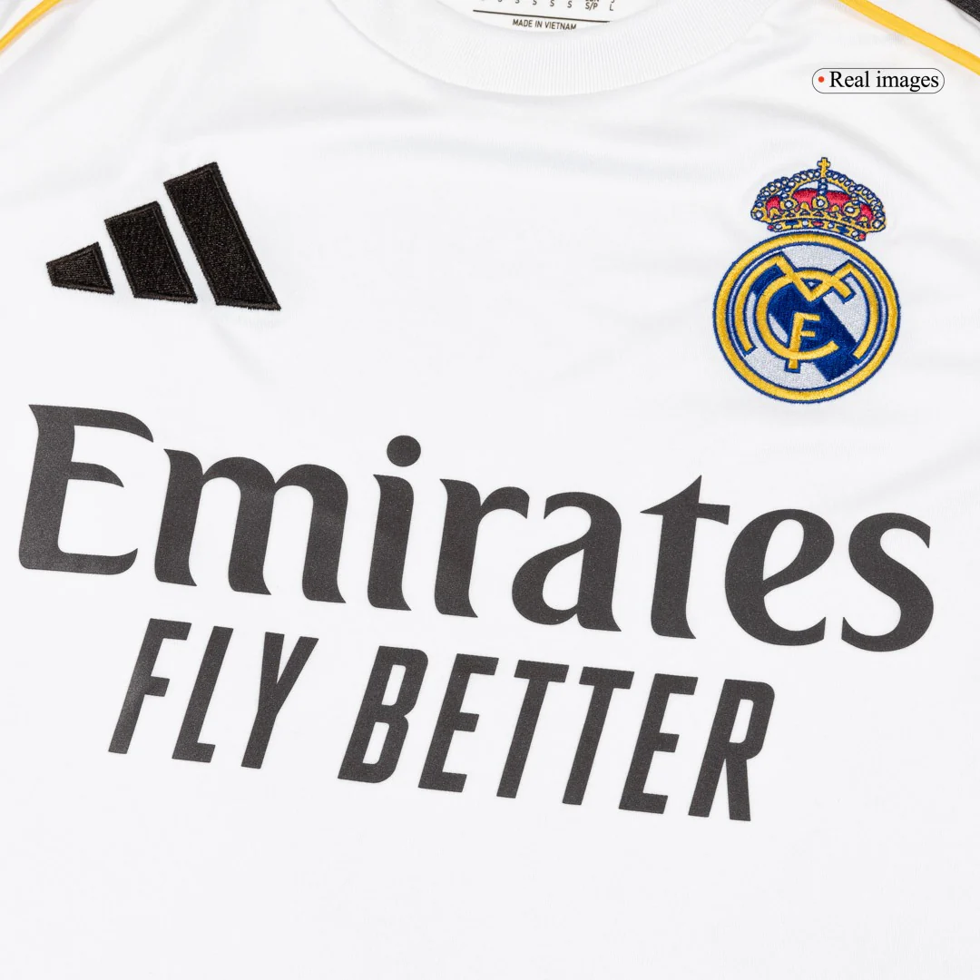 BELLINGHAM #5 Real Madrid Home Soccer Jersey 2025/26 White