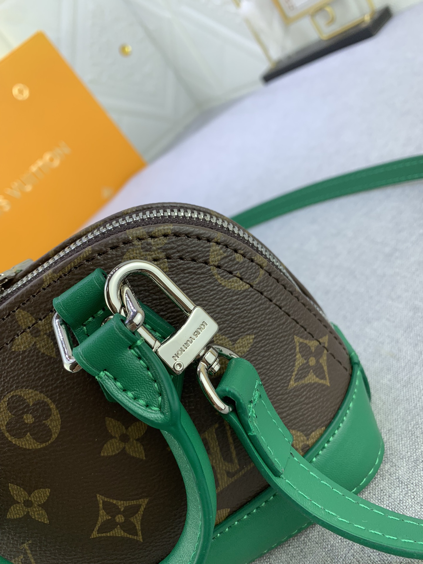 Louis Vuitton Mini Alma Monogram Canvas Mix With Green 18Cm M83204