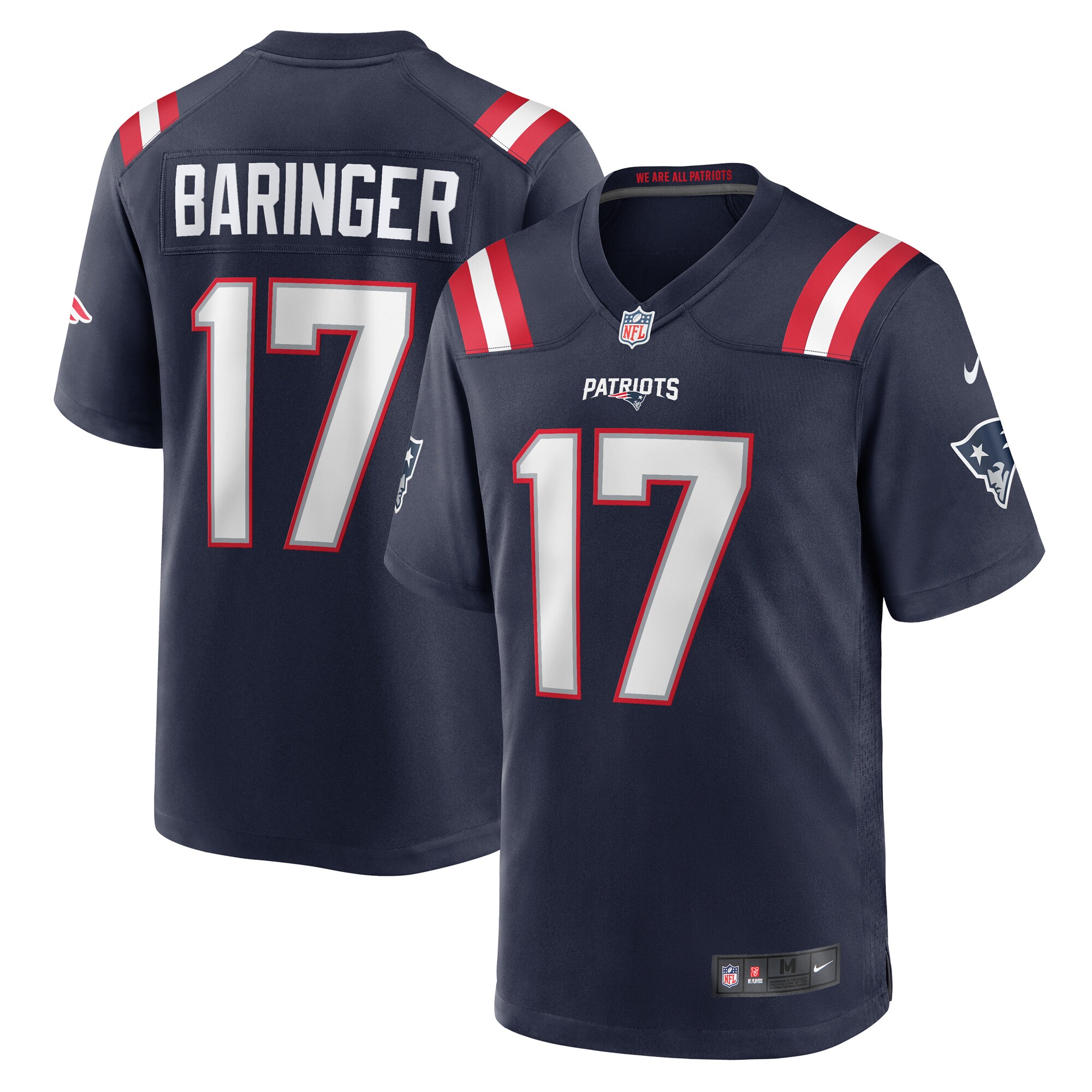Bryce Baringer New England Patriots Nike Team Game Jersey -  Navy