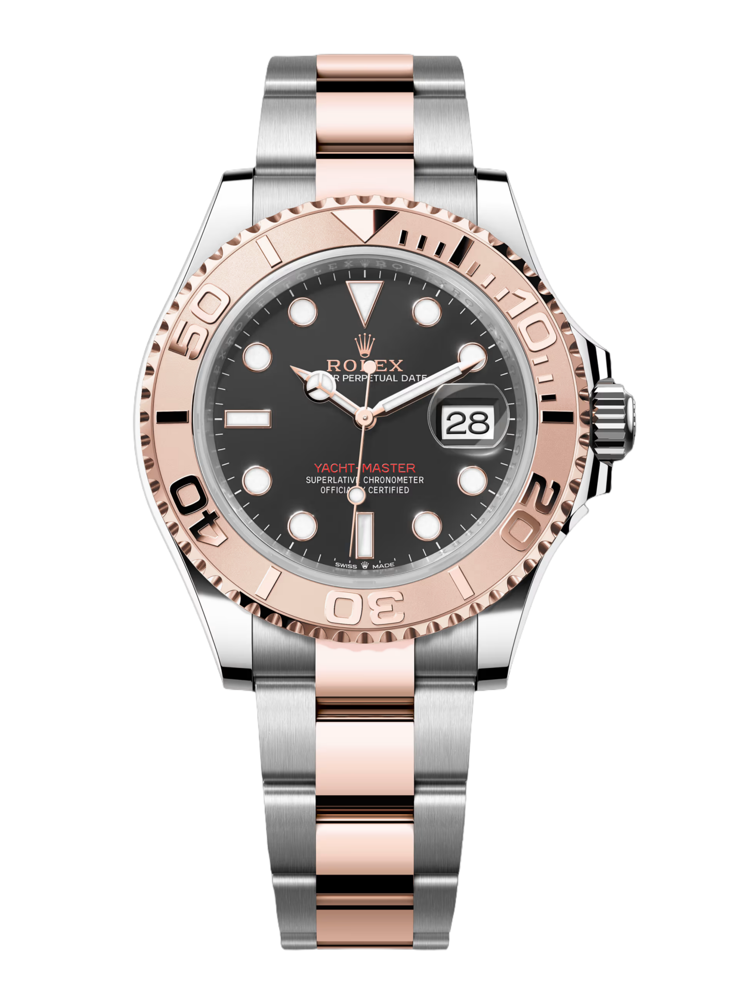 【Super Clone】Rolex Yacht-Master 126621 EverRose Gold Black Dial 40MM Mens Replica Watch