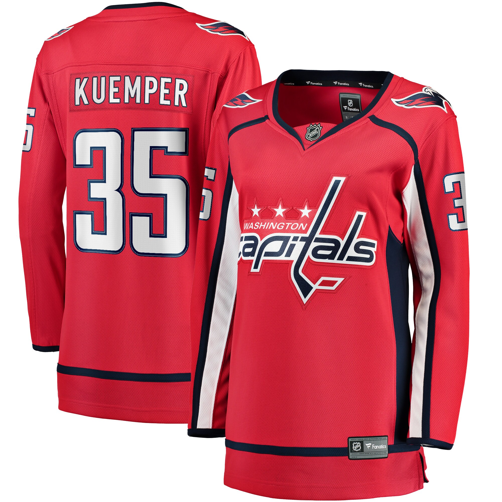 Darcy Kuemper Washington Capitals Fanatics Women’s Home Breakaway Player Jersey – Red