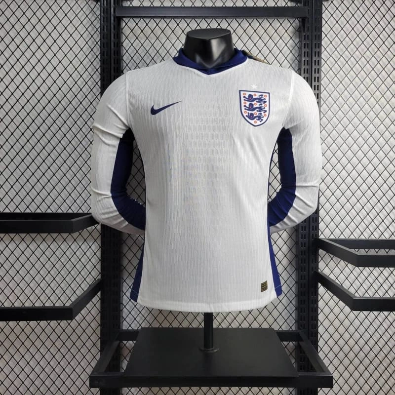2024-25 England Home Player Long Sleeve  KANE RICE MAGUIRE Football jersey