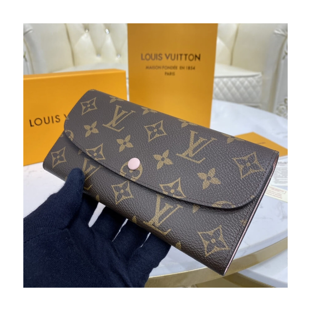 Louis Vuitton Monogram Canvas Emilie Wallet Pink