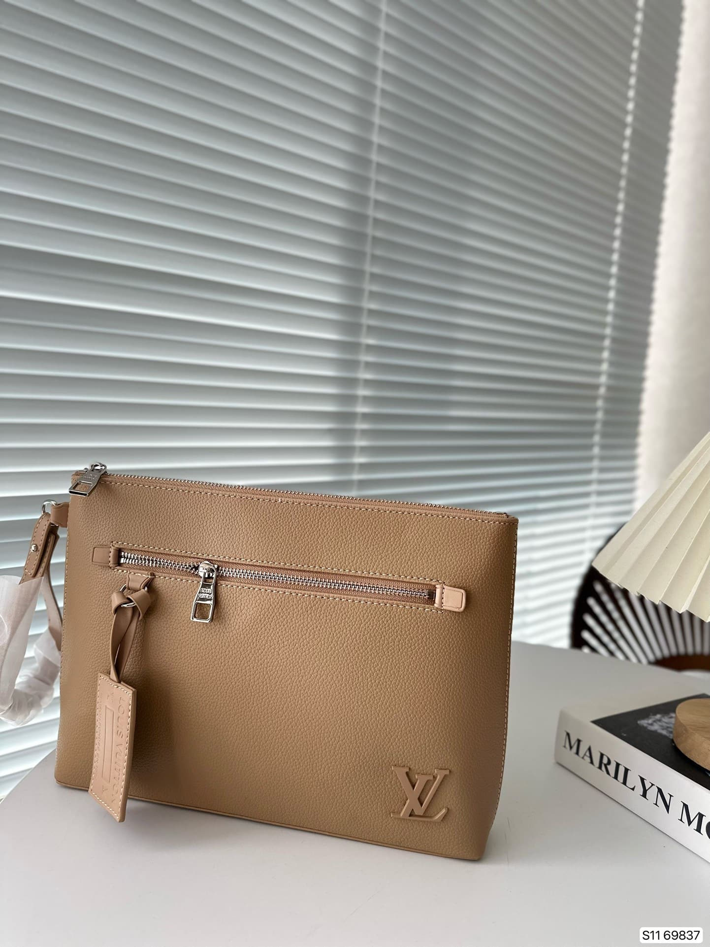 Louis Vuitton Takeoff Pouch Beige 30Cm