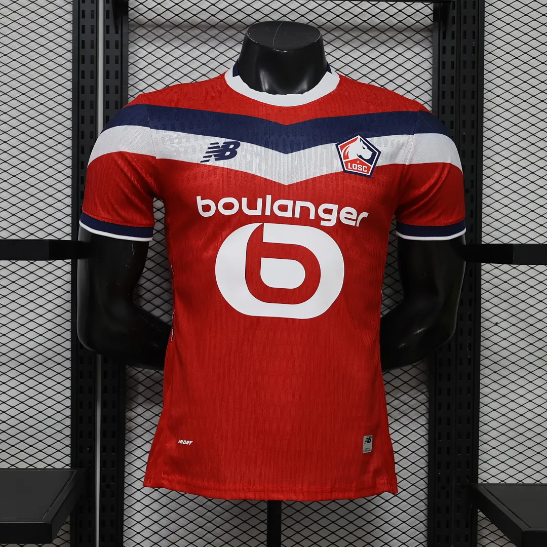 2026/27 Ligue 1 Lille Team Home Football Jersey Player Version - JerseyFun