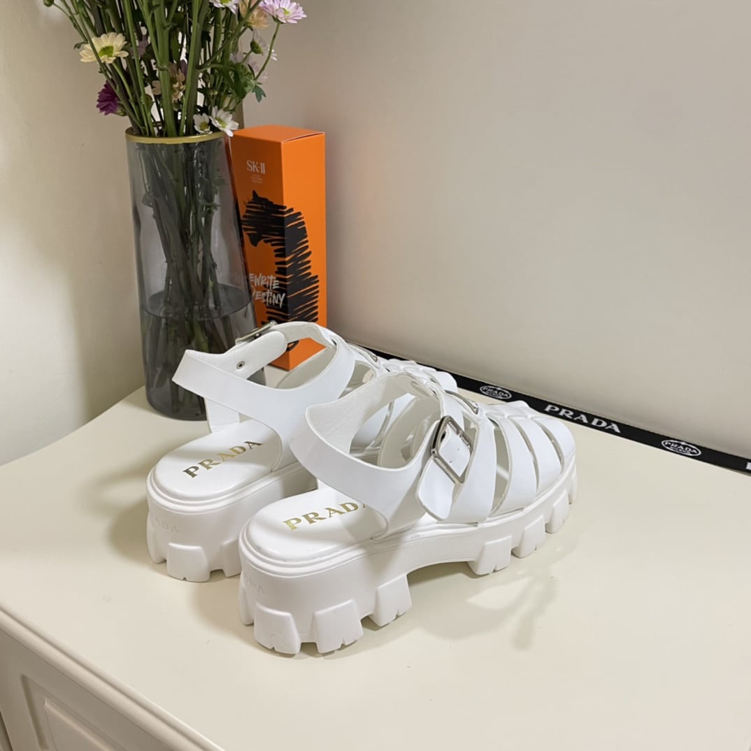 Prada Foam Rubber Sandals White 1X853M3Lkkf0009F055