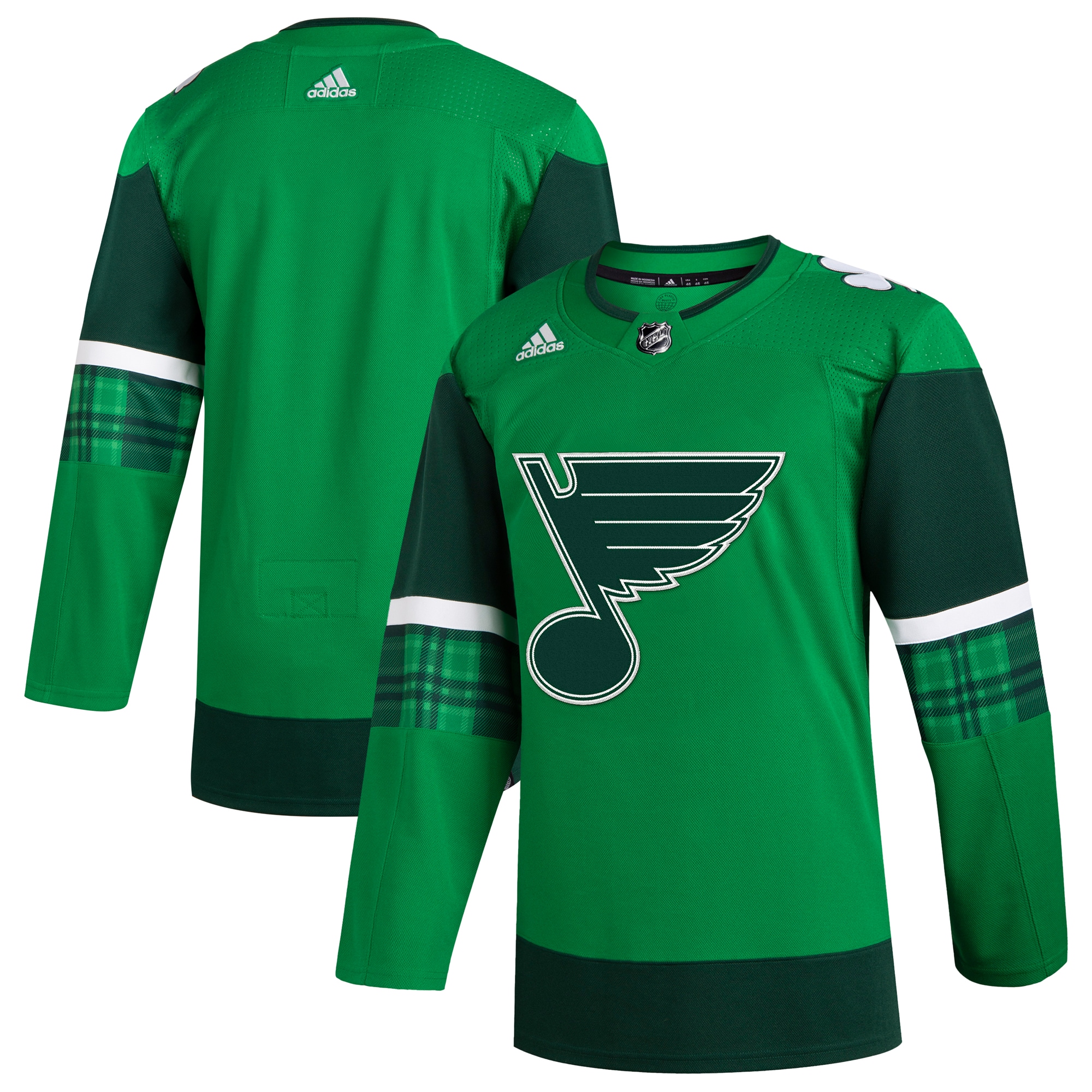 St. Louis Blues adidas 2023 St. Patrick’s Day Primegreen Authentic Jersey – Kelly Green